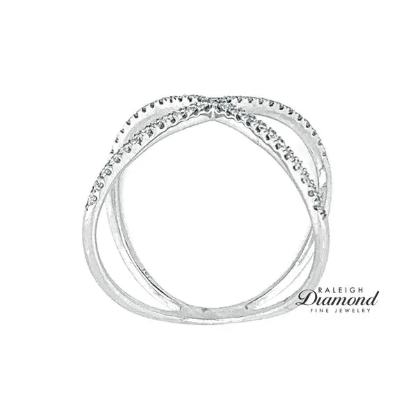 14k White Gold Diamond X Ring Diamonds 0.20cttw Image 3 Raleigh Diamond Fine Jewelry Raleigh, NC