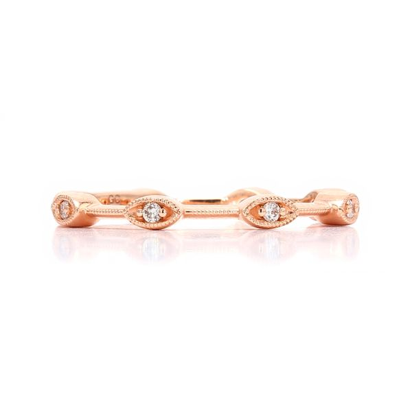 14K Rose Gold 0.07ctw Diamonds Band Image 3 Raleigh Diamond Fine Jewelry Raleigh, NC