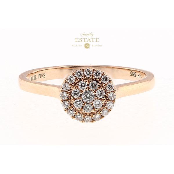 14K Rose Gold 0.18ctw Diamond Cluster Fashion Ring Sz 6.5 Raleigh Diamond Fine Jewelry Raleigh, NC