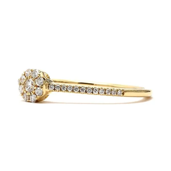 14K Yellow Gold 0.17ctw Diamond Cluster Ring Image 2 Raleigh Diamond Fine Jewelry Raleigh, NC
