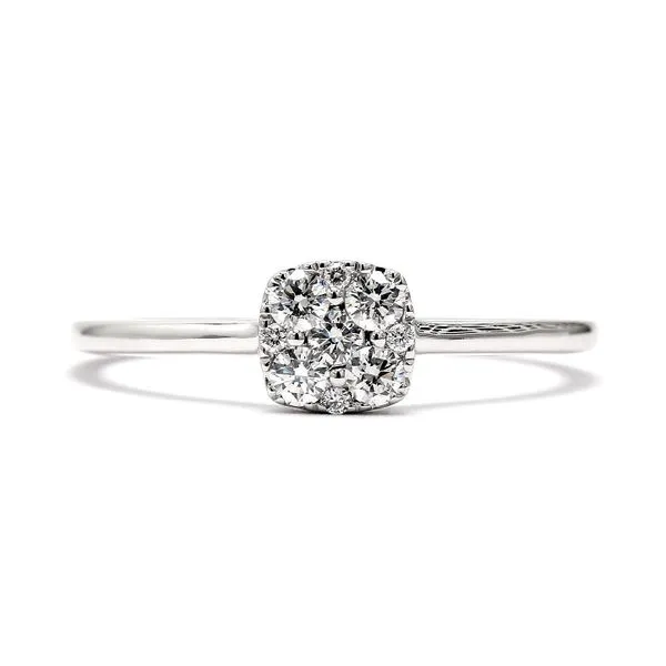 14K White Gold 0.22ctw Diamond Cluster Fashion Ring Size 6.75 Raleigh Diamond Fine Jewelry Raleigh, NC