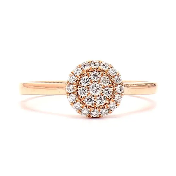 14K Rose Gold 0.18ctw Diamond Cluster Ring Size 6.5 Raleigh Diamond Fine Jewelry Raleigh, NC