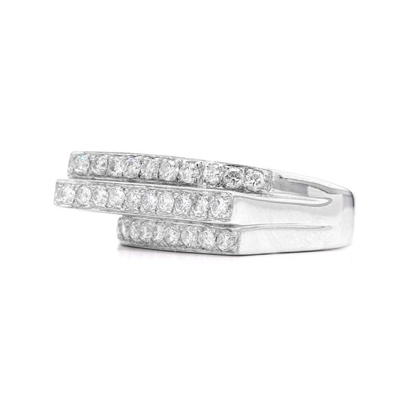 Estate 14K White Gold Pave Diamond Ring Size 6.25 Image 2 Raleigh Diamond Fine Jewelry Raleigh, NC