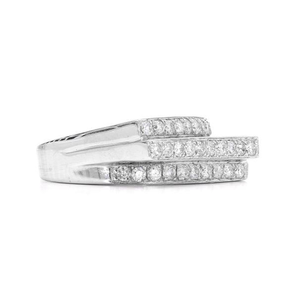 Estate 14K White Gold Pave Diamond Ring Size 6.25 Image 3 Raleigh Diamond Fine Jewelry Raleigh, NC