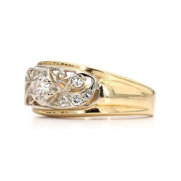Estate 14K Yellow Gold 0.33ctw Diamond Cocktail Ring Image 2 Raleigh Diamond Fine Jewelry Raleigh, NC
