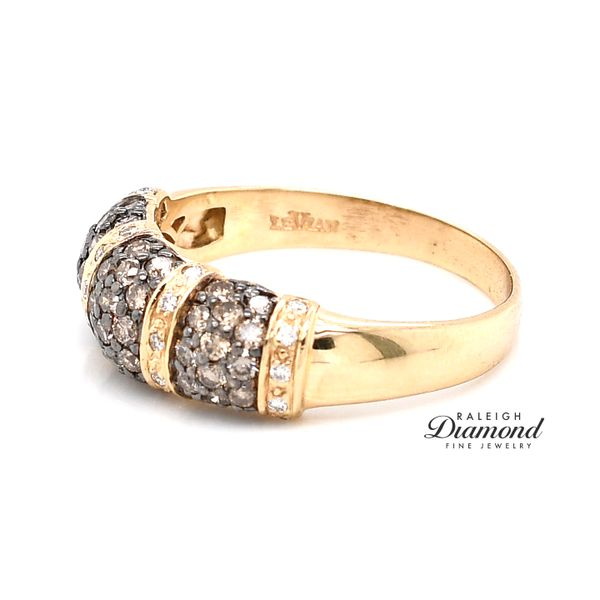 Estate Le Vian 14K Yellow Gold Ring with Chocolate and Vanilla Diamonds in Honey Image 2 Raleigh Diamond Fine Jewelry Raleigh, NC