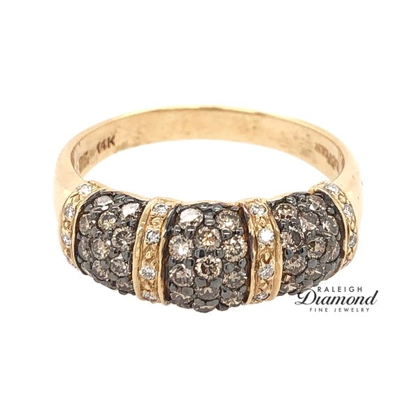 Estate Le Vian 14K Yellow Gold Ring with Chocolate and Vanilla Diamonds in Honey Raleigh Diamond Fine Jewelry Raleigh, NC