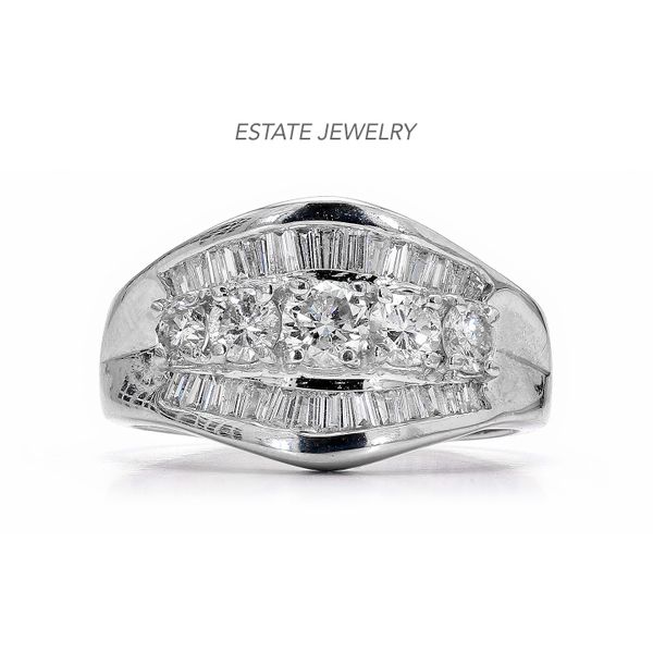 Estate Platinum 1.00ctw RBC Diamond Ring Size 6.0 Raleigh Diamond Fine Jewelry Raleigh, NC
