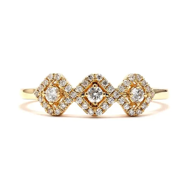 14K Yellow Gold 0.20ctw Diamond Cluster Ring Raleigh Diamond Fine Jewelry Raleigh, NC