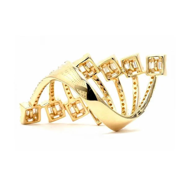 14K Yellow Gold 1.30ctw Polihed Contemporary Diamond Fashion Ring Image 2 Raleigh Diamond Fine Jewelry Raleigh, NC