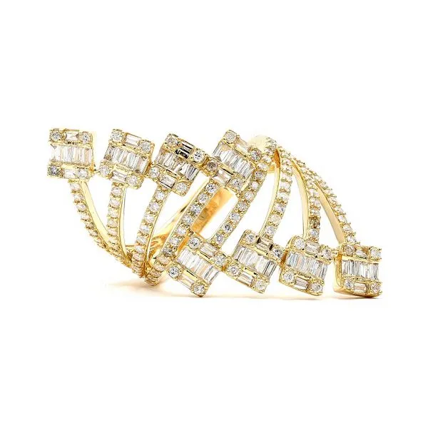 14K Yellow Gold 1.30ctw Polihed Contemporary Diamond Fashion Ring similar item image