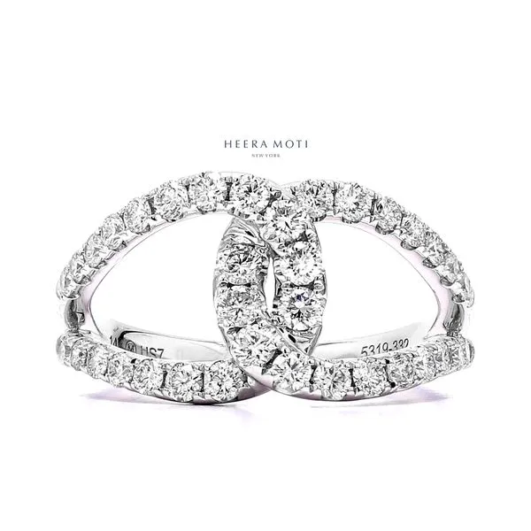 Heera Moti 14K White Gold 0.94ctw Interleaved Diamond Fashion Ring Size 7 Raleigh Diamond Fine Jewelry Raleigh, NC
