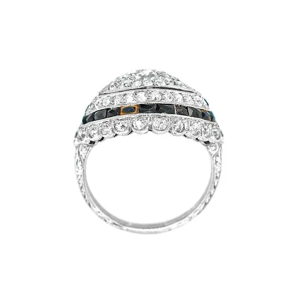 Estate 18K White Gold 2.00ctw Eye Shaped Diamond Fashion Ring Size 7 Image 2 Raleigh Diamond Fine Jewelry Raleigh, NC