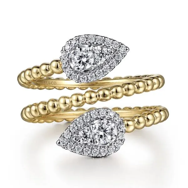 14KYW 0.50ctw NC/SI+ Diamond Wrap Teardrop Fashion Ring Size 6.5 (GAB) Raleigh Diamond Fine Jewelry Raleigh, NC