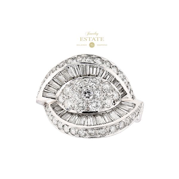 Estate Platinum 1.30ctw F-G/VS1-SI2 Swirl Diamond Fashion Ring Raleigh Diamond Fine Jewelry Raleigh, NC