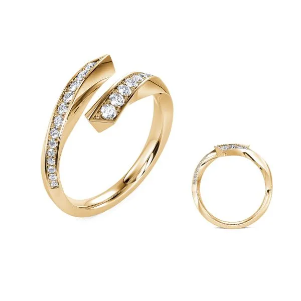 14K Yellow Gold 0.25ctw SI1/G Diamond Split Fashion Ring Size 6.5 Raleigh Diamond Fine Jewelry Raleigh, NC