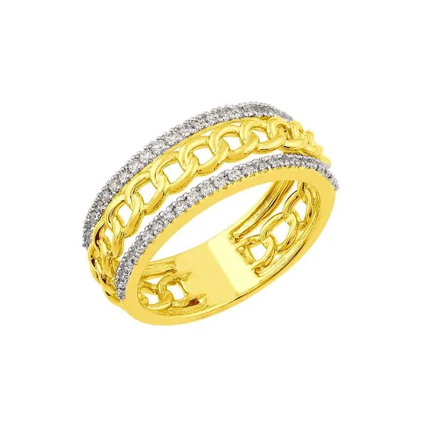 14K Yellow Gold 0.34ctw G/SI1 Diamond Fashion Band Size 6.5 Raleigh Diamond Fine Jewelry Raleigh, NC
