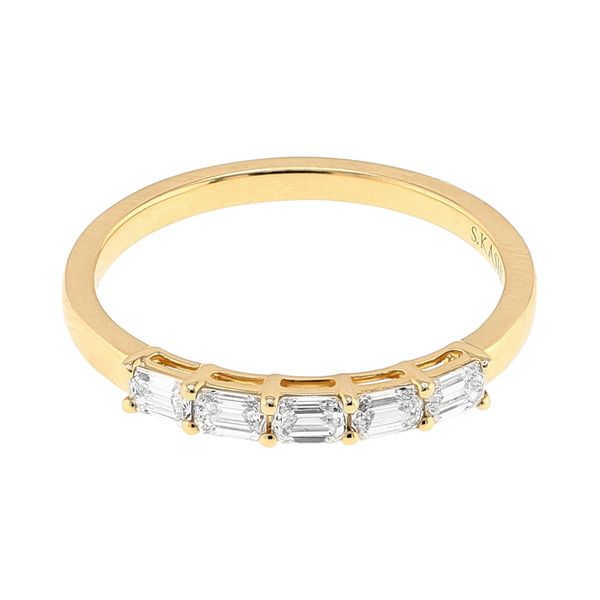 14K Yellow Gold 0.51ctw G/VS2 Emerald Cut Diamond 5-Stone Fashion Ring Sz 6.5 Raleigh Diamond Fine Jewelry Raleigh, NC