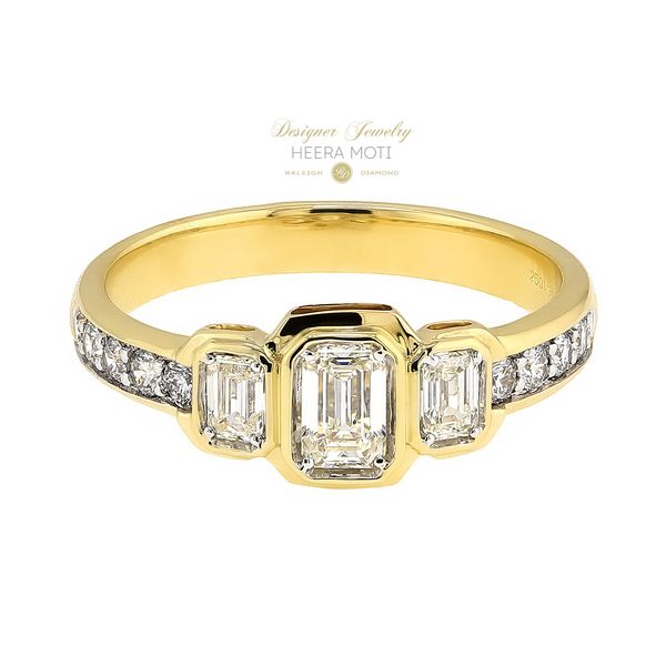 Designer Heera Moti 14K Yellow Gold 0.565ctw EC 0.266ctw RBC Diamond Fashion Ring Sz 7 Raleigh Diamond Fine Jewelry Raleigh, NC
