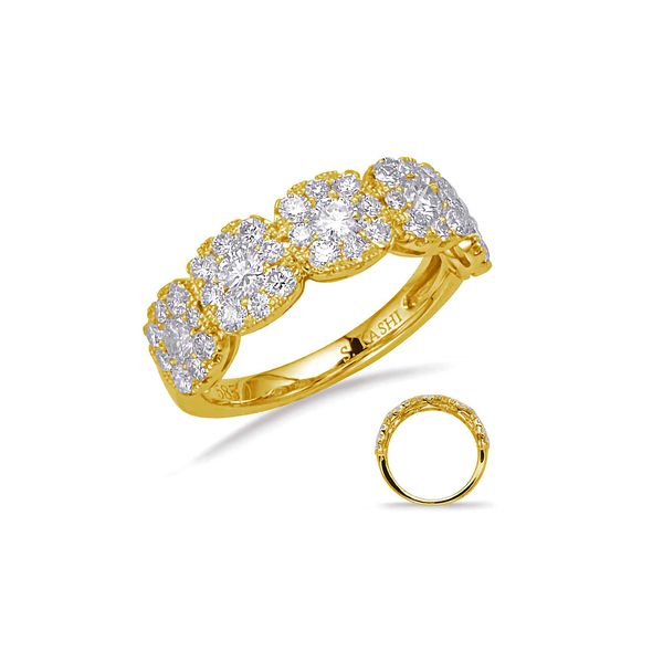 14K Yellow Gold 1.40ctw G/SI1 Diamond 45-Stone Fashion Ring Sz 6.5 Raleigh Diamond Fine Jewelry Raleigh, NC