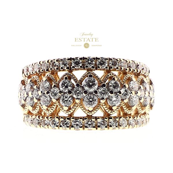 Estate 14K Yellow Gold 1.00ctw H-I/I1 Diamond Fashion Ring Sz 4.25 Raleigh Diamond Fine Jewelry Raleigh, NC