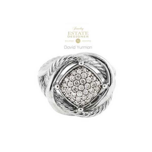 Estate Designer David Yurman Sterling Silver 0.15ctw Diamond Infinity Ring Sz 6 Raleigh Diamond Fine Jewelry Raleigh, NC
