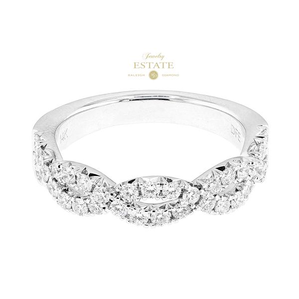 Estate 14K White Gold 0.40ctw H-J/I1 Diamond InfinityTwist Band Sz 7.5 Raleigh Diamond Fine Jewelry Raleigh, NC