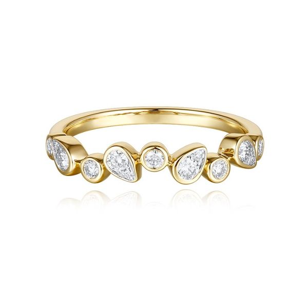 14K Yellow Gold 0.34ctw G/SI1 Diamond Bezel Set Fashion Ring Sz 6.5 Raleigh Diamond Fine Jewelry Raleigh, NC