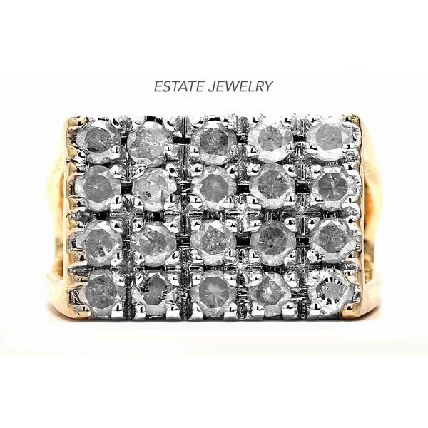 Estate 14K Yellow Gold 1.25ctw Diamond Fashion Ring Size 9.25 Raleigh Diamond Fine Jewelry Raleigh, NC