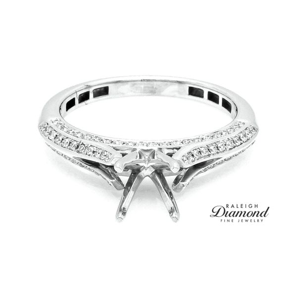 Diamond Semi-mount Engagement Ring 14k White Gold 0.31cttw Raleigh Diamond Fine Jewelry Raleigh, NC