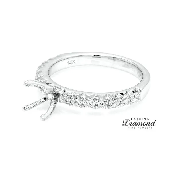 14K White Gold 0.50ctw Semi-mount Diamond Engagement Ring Image 2 Raleigh Diamond Fine Jewelry Raleigh, NC