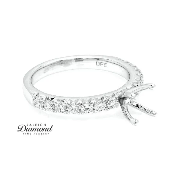 14K White Gold 0.50ctw Semi-mount Diamond Engagement Ring Image 3 Raleigh Diamond Fine Jewelry Raleigh, NC
