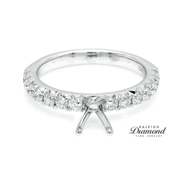 14K White Gold 0.50ctw Semi-mount Diamond Engagement Ring Raleigh Diamond Fine Jewelry Raleigh, NC
