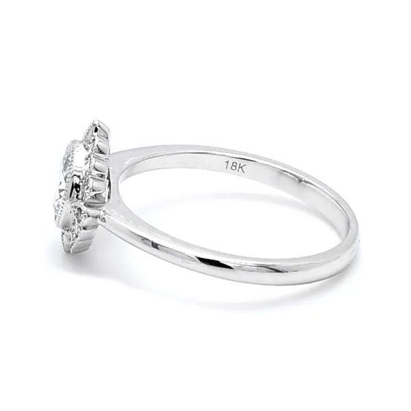 18K White Gold 0.12ctw Diamond Semi-Mount 