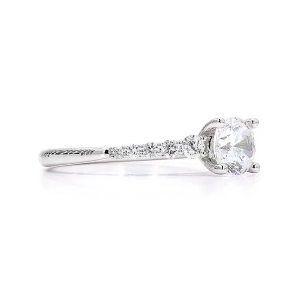 14K White Gold 0.25ctw Cathedral Semi-mount Image 3 Raleigh Diamond Fine Jewelry Raleigh, NC