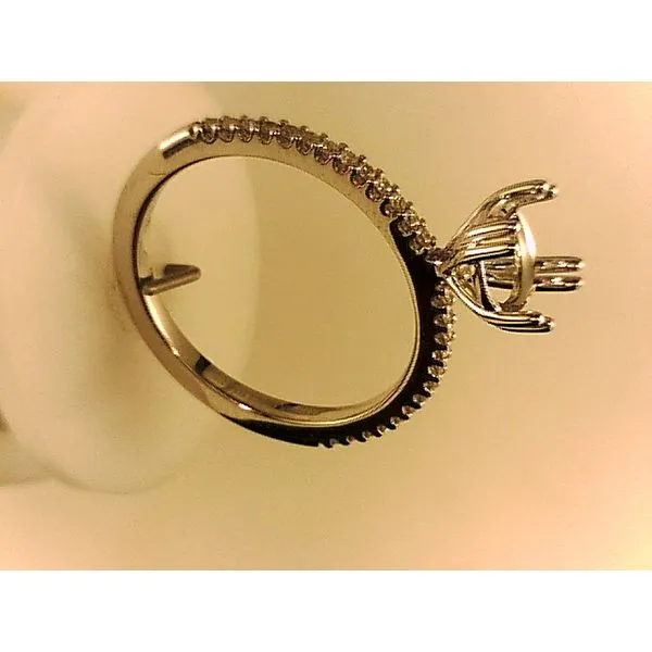 18K White Gold 0.12ctw Semi-mount Raleigh Diamond Fine Jewelry Raleigh, NC