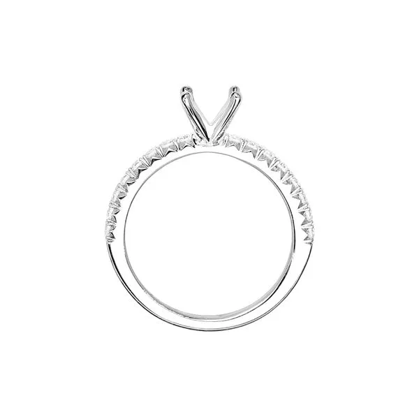14k White Gold 0.40CTW Diamond Semi Mount Image 3 Raleigh Diamond Fine Jewelry Raleigh, NC