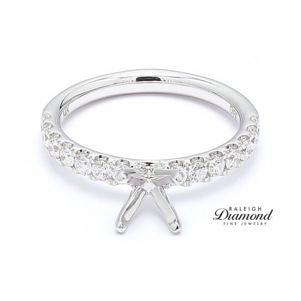 Diamonds Forever USA Classic 0.50CTTW Semi Mount Ring 14k White Gold Raleigh Diamond Fine Jewelry Raleigh, NC