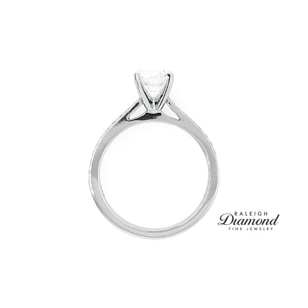 14K White Gold 0.16cttw Fine Milgrain Semi-mount Diamond Engagement Ring Image 3 Raleigh Diamond Fine Jewelry Raleigh, NC