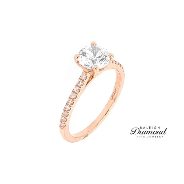 Coast 14k Rose Gold Fishtail Cathedral Semi Mount Ring with Diamonds Image 2 Raleigh Diamond Fine Jewelry Raleigh, NC