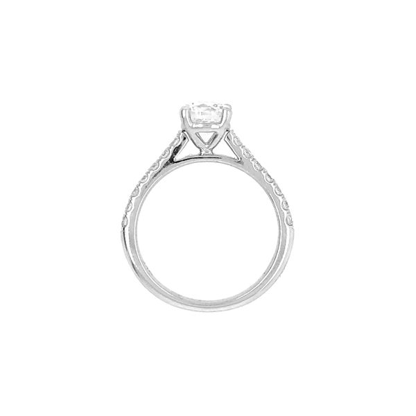 14K White Gold 0.34cttw Fishtail Cathedral Diamond Semi-mount Image 3 Raleigh Diamond Fine Jewelry Raleigh, NC