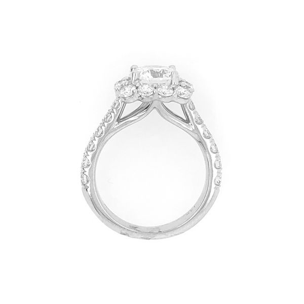 Coast Halo 1.50cttw Diamond Semi Mount Ring 14k White Gold Image 3 Raleigh Diamond Fine Jewelry Raleigh, NC