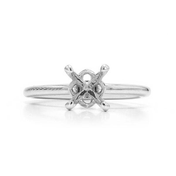 14K White Gold Solitaire Semi-mount Diamond Engagement Ring Raleigh Diamond Fine Jewelry Raleigh, NC