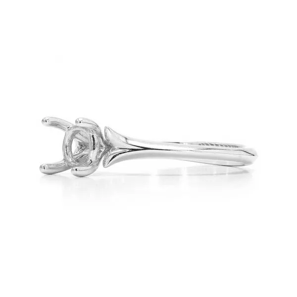 14K White Gold Solitaire Semi-mount Image 2 Raleigh Diamond Fine Jewelry Raleigh, NC