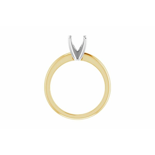 14K Yellow Gold Solitaire Semi-mount Image 3 Raleigh Diamond Fine Jewelry Raleigh, NC