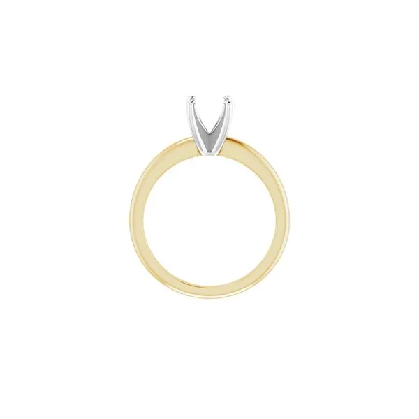 14K Yellow Gold Solitaire Semi-mount Image 3 Raleigh Diamond Fine Jewelry Raleigh, NC