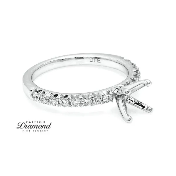 Diamonds Forever 14k White Gold 0.32CTW Diamond Semi Mount Image 3 Raleigh Diamond Fine Jewelry Raleigh, NC