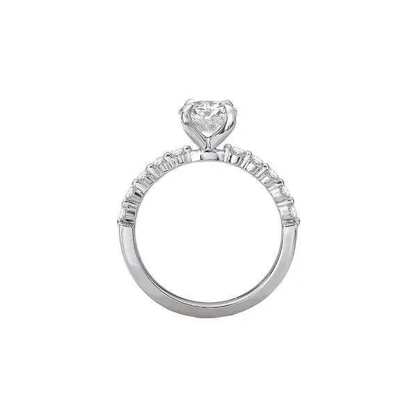 14K White Gold 0.33ctw Diamond Romance Classic Accented Semi-mount Size 6 Image 3 Raleigh Diamond Fine Jewelry Raleigh, NC