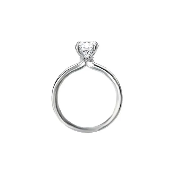 14K White Gold 0.04ctw Diamond Micro-set Semi-mount Image 3 Raleigh Diamond Fine Jewelry Raleigh, NC