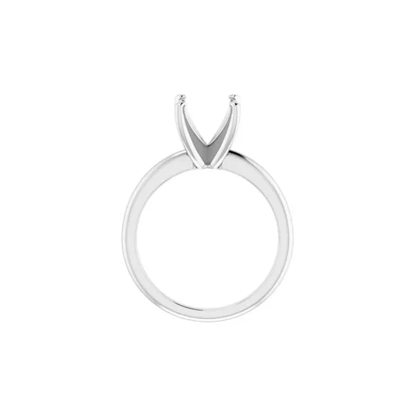 14K White Gold Solitaire Semi-mount Image 3 Raleigh Diamond Fine Jewelry Raleigh, NC